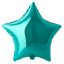 Воздушный шар фольгированный без рисунка 18"/45см ЗВЕЗДА Металлик Turquoise