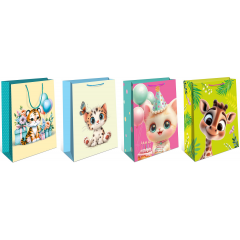 Пакет подарочный 18*22,3*10 см Детский Микс (4в*2)