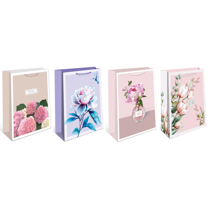 Пакет подарочный 18*22,3*10 см Женский Микс (4в*2)