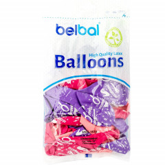 Воздушный шар латексный с рисунком 14" пастель шелкография Принцесса ассорти