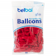 Воздушный шар латексный без рисунка 12" Пастель Экстра Красный/Red