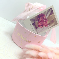 Коробка подарочная "Best wishes" 13*13*13 см РОЗОВЫЙ