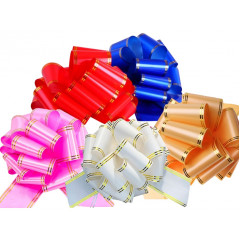 Бант-шар 10 см гигант с золотой полосой