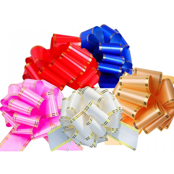 Бант-шар 10 см гигант с золотой полосой