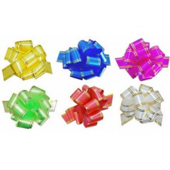 Бант-шар 10 см гигант с золотой полосой