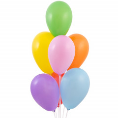 Воздушный шар латексный без рисунка 7" пастель ассорти 100 шт
