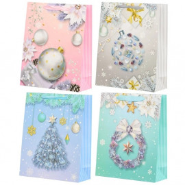 Пакет подарочный 19,5*23,5*8 см НОВОГОДНИЕ