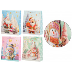 Пакет подарочный 26*32*10 см ДЕД МОРОЗ И СНЕГОВИК