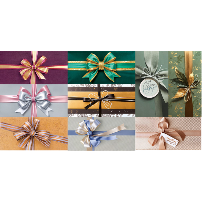 Конверт для денег БАНТЫ Микс (9в*3)