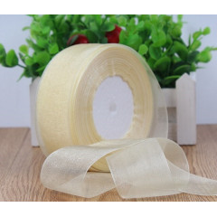 Лента органза 25мм*25 Y АЙВОРИ