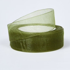 Лента органза 25мм*25ярд ЗЕЛЕНЫЙ ЧАЙ
