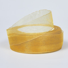 Лента органза 25мм*25ярд ЗОЛОТОЙ ПЕСОК