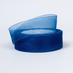 Лента органза 25мм*25ярд СИНИЙ