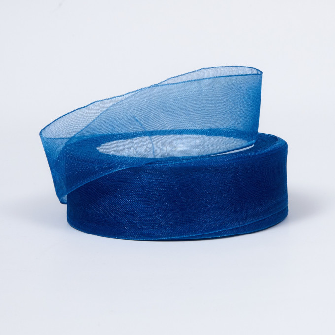 Лента органза 25мм*25ярд СИНИЙ