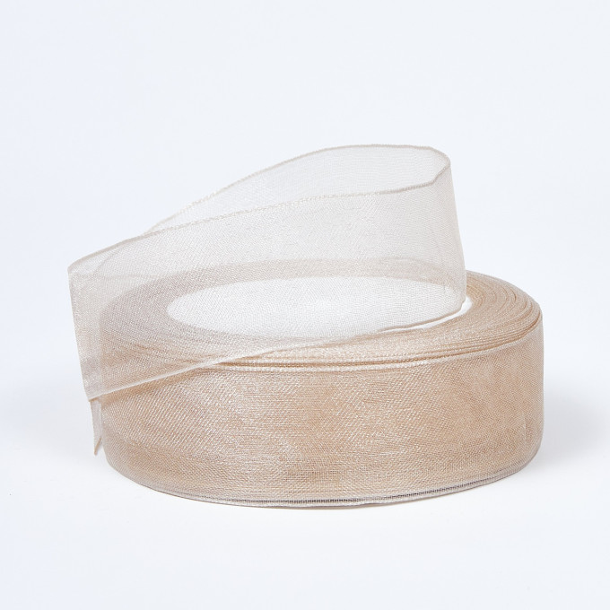 Лента органза 25мм*25ярд ШАМПАНЬ