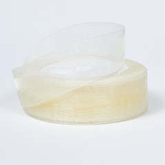 Лента органза 25мм*25ярд ЭКРЮ