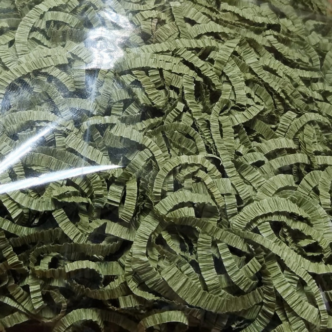 Наполнитель для коробок бумажный Зелено-травяной 40гр. 612