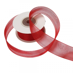 Лента органза 26мм*20ярд КРАСНЫЙ