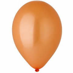 Воздушный шар латексный без рисунка 10"/31 Металлик Оранжевый/Orange