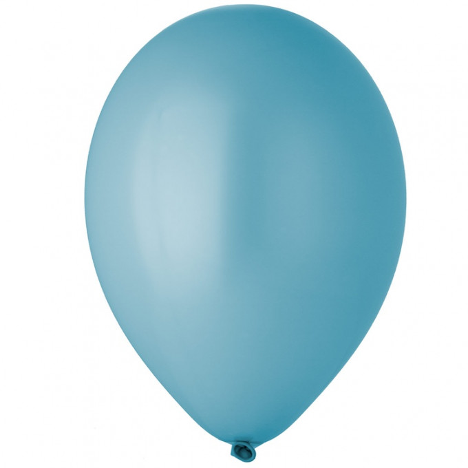 Воздушный шар латексный без рисунка 12"/09 Пастель Голубой/Light Blue