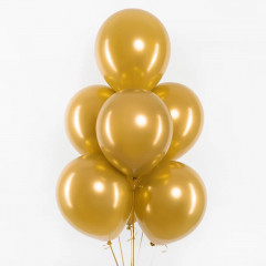 Воздушный шар латексный  12"/30 см хром Золото лайт