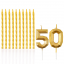 Набор свечей "50 лет" Золото (2 цифры+свечи)