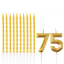 Набор свечей "75 лет" Золото (2 цифры+свечи)