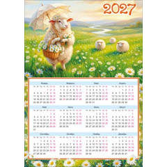 Календарь листовой на 2027 год