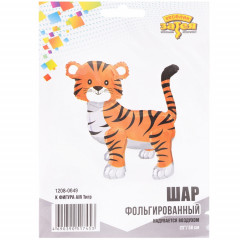 Воздушный шар фольгированный Фигура 3D 23"/58 см Тигр