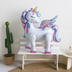 Воздушный шар фольгированный Фигура 3D 26''/66 см Звездный единорог