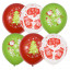 Воздушный шар латексный с рисунком 12"/30см пастель С Новым Годом ассорти 25 шт