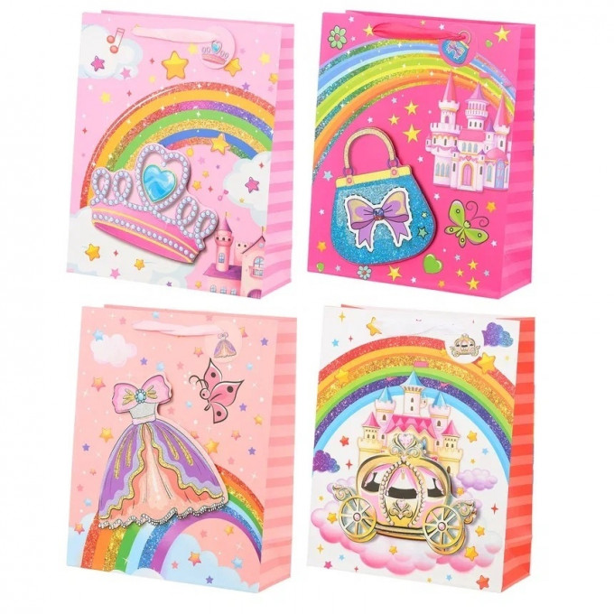 Пакет подарочный 30*40*12 см ДЛЯ МАЛЕНЬКИХ ПРИНЦЕСС
