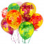 Воздушный шар латексный с рисунком 12" кристалл ассорти "Осенние листья" 50 шт