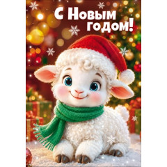 Новогодняя открытка мини "С Новым годом!"