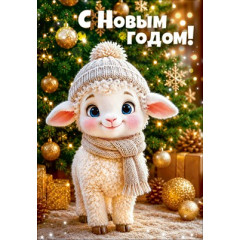 Новогодняя открытка мини "С Новым годом!"