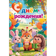 Открытка "С Днем Рождения!"