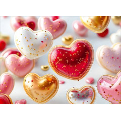 Конверт для подарочного сертификата без надписи (сердечки)