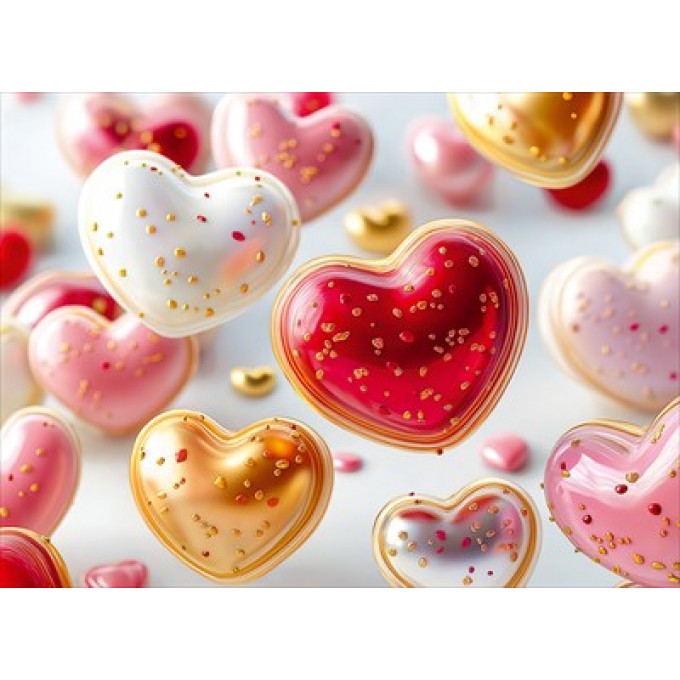 Конверт для подарочного сертификата без надписи (сердечки)