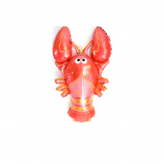 Воздушный шар фольгированный Мини-фигура 16"/41 см Лобстер в упак.