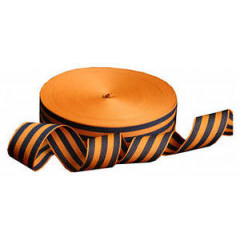 Лента георгиевская полиэфирная 3,5см* 100 м