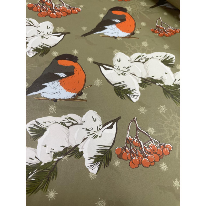 Подарочная бумага 70см*100см Новогодние  Снегири