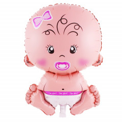 Воздушный шар фольгированный 26"/66см Фигура Малыш девочка