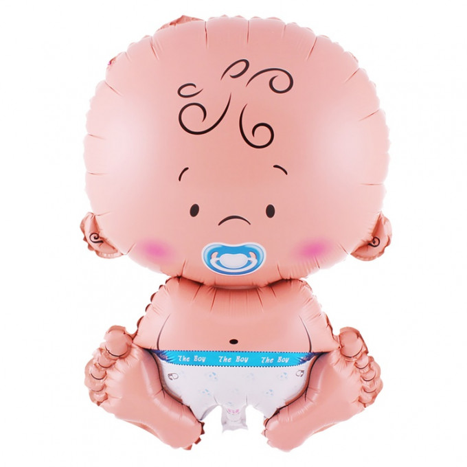 Воздушный шар фольгированный 26"/66см Фигура Малыш мальчик