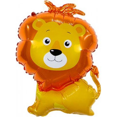 Воздушный шар фольгированный Мини фигура 12"/30 см Лев в упак.