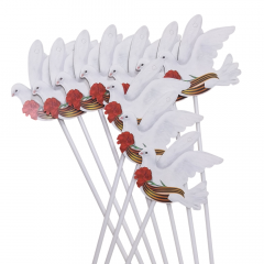 Набор флажков "Голуби" с гвоздикой