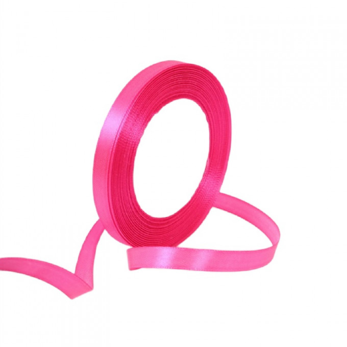 Лента атласная 10мм*25 Y Розовая камелия