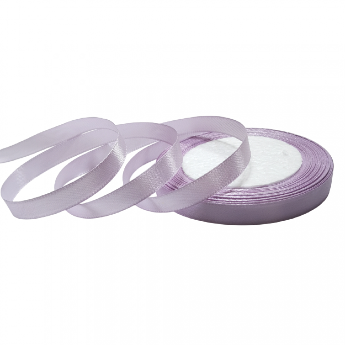 Лента атласная 10мм*25 Y Сиреневый пастель