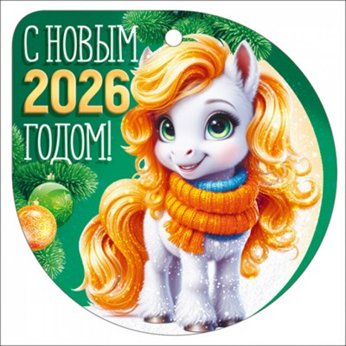 Открытка мини "С новым 2026 годом!" (символ года)