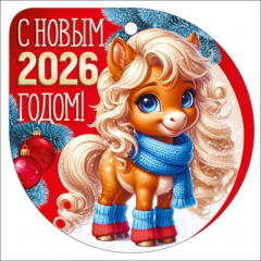 Открытка мини "С новым 2026 годом!" (символ года)