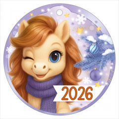 Открытка мини "2026" (символ года)